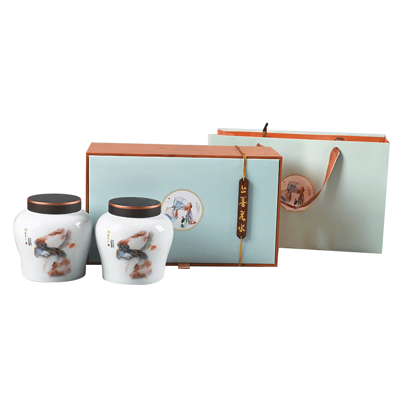 Poly real (view the tea gift boxes aneroid aneroid tea pot ceramic seal moisture tea box