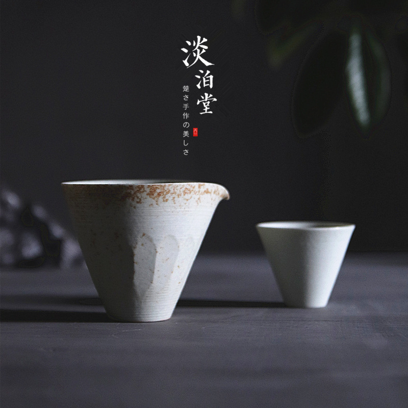 Poly real scene of jingdezhen ceramic fair hand Japanese ancient firewood cup and a cup of tea sea Japan points of tea, tea sets