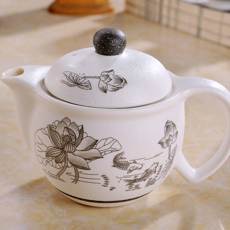 Poly real scene of jingdezhen ceramic household kung fu tea set tea with water filter tea set small blue and white porcelain