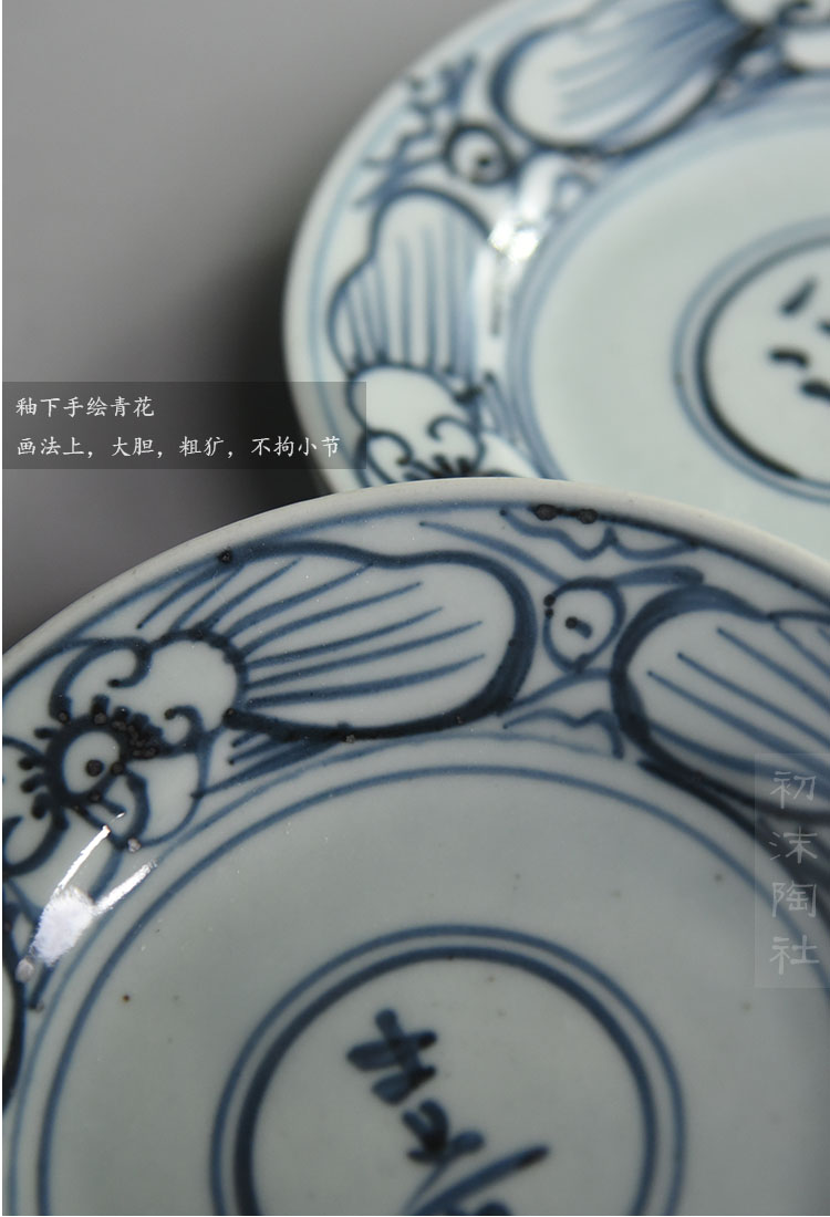 Poly real view jingdezhen factory goods antique porcelain pot of tea tray bearing restoring ancient ways pot cup mat