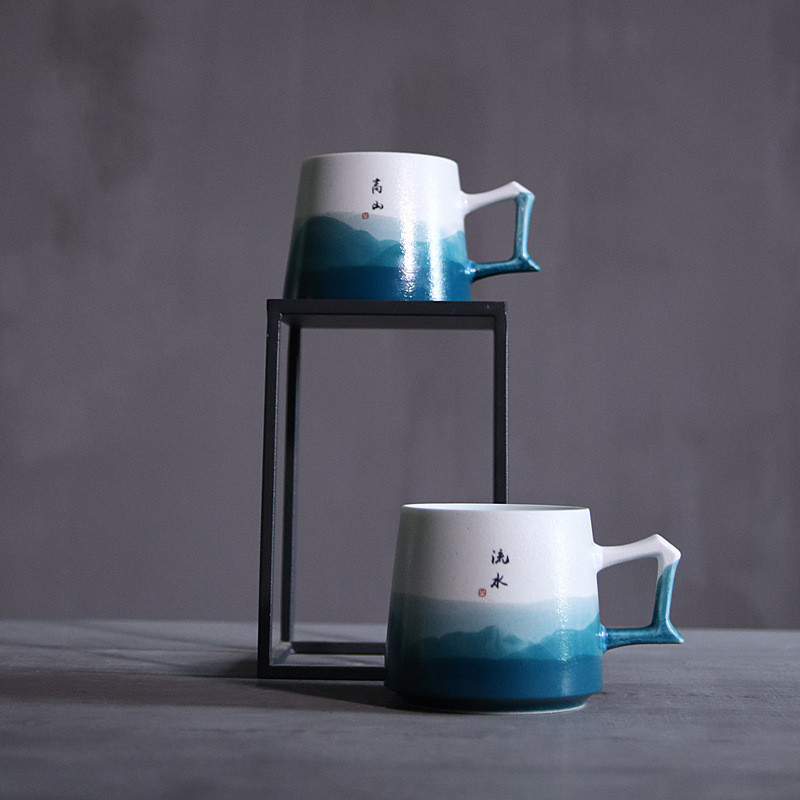 Poly real view jingdezhen ceramics by hand written picked mark cup, coffee cup enterprise LOGO customization