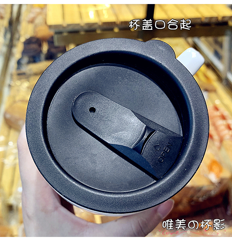 Han edition express cartoon water individuality creative ceramic keller cup office picking milk with cover coffee cup