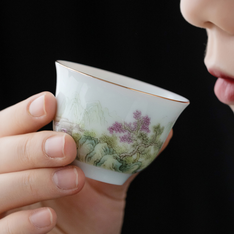 The Poly real JingYing tsing kung fu tea set suits for the sitting room is contracted dry terms plate of domestic portable tureen tao