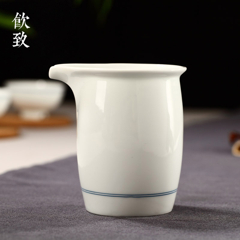 Poly real JingXuan grain small jingdezhen ceramic fair keller kunfu tea archaize points of tea, Japanese male cup white porcelain tea sea