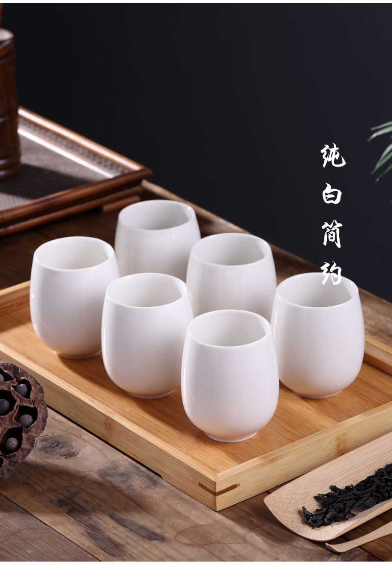 Jingdezhen ceramic cups tea six pack tea tray was home to use individual single CPU contracted Japanese tea cups