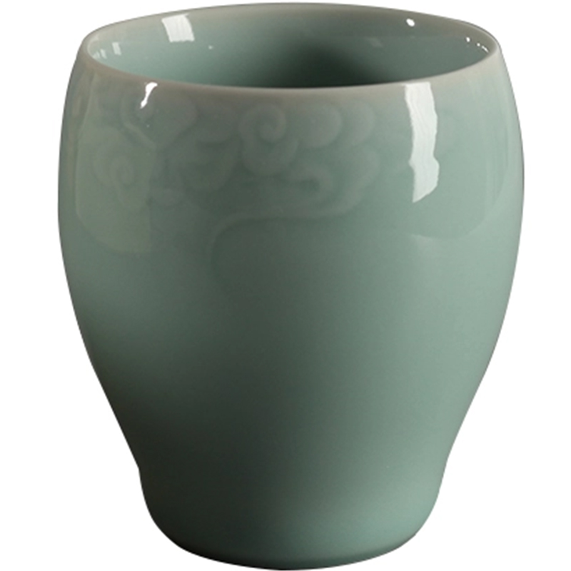 Poly real scene authentic celadon office meeting glass ceramic cups medium gargle milk beer juice cup