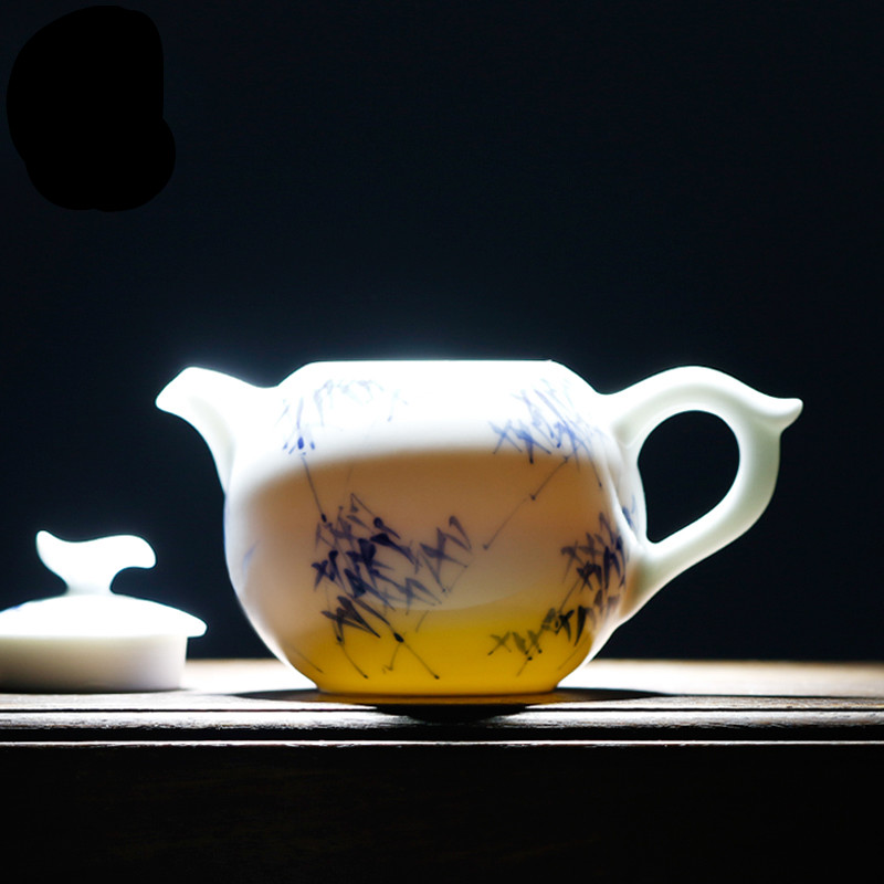 . Poly real boutique scene. Jingdezhen ceramic teapot do kung fu tea set under glaze color porcelain mini tea