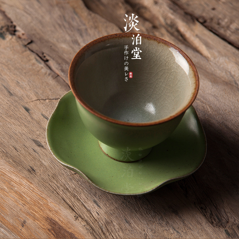 Poly real scene of jingdezhen ceramic cup mat kung fu tea set fruit - green origin sourcing parts manual knead characteristics