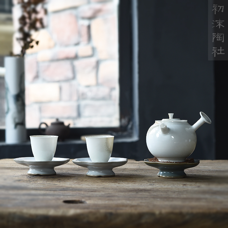 Poly real scene checking ceramic tea set your up pot cup mat lotus footed cup teapot teacup galate a place