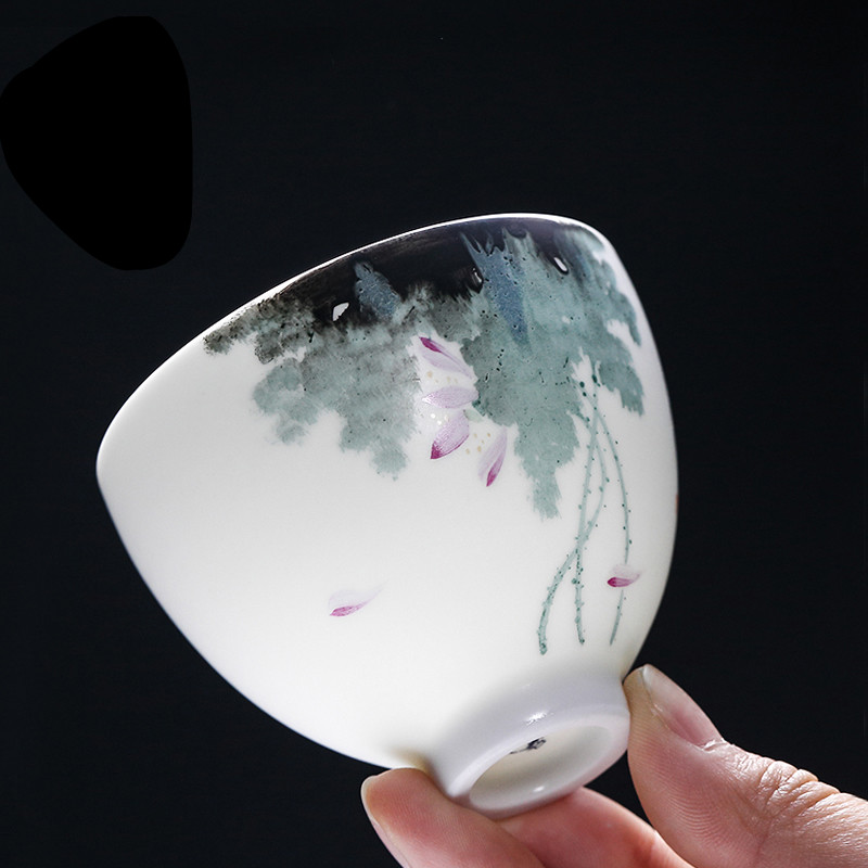 . Poly real boutique scene. Kung fu tea cups of jingdezhen ceramic tea set personal master cup single cup sample tea cup lotus S