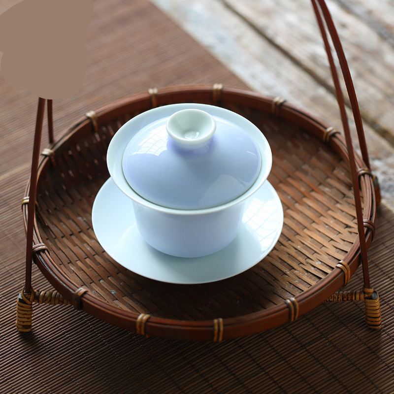 The Poly real boutique scene. Color glaze tureen jingdezhen ceramic cups kung fu tea set three to make tea cup size