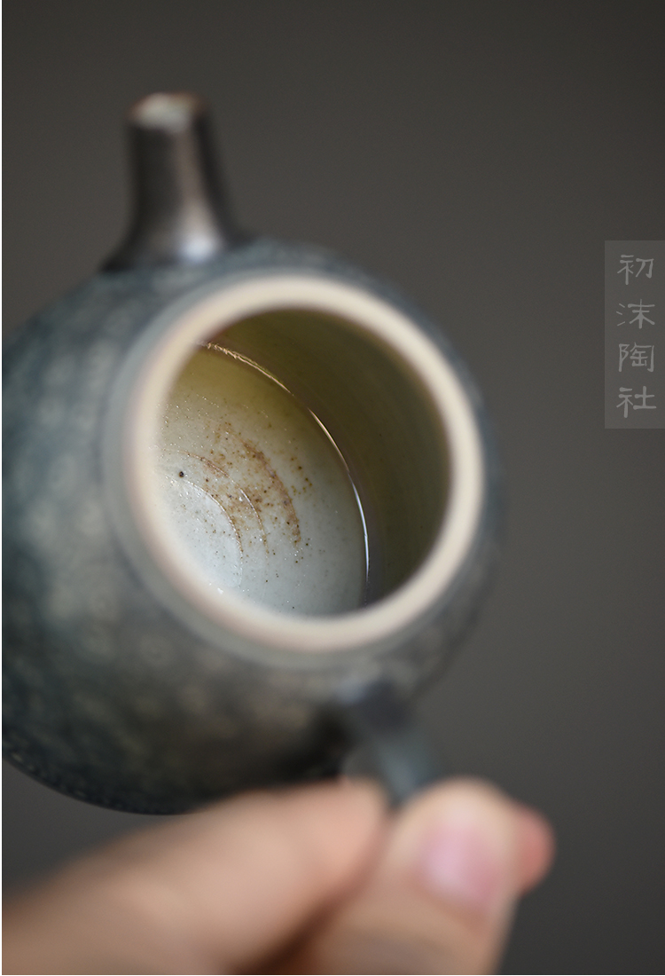 Poly real scene set of jingdezhen ceramic tea set household porcelain teapot coarse pottery teapot han priests pot by hand