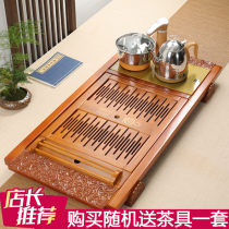 Tea set tea ceremony set solid wood large and medium Xiangyun Kungfu tea tray cup holder tea sea saucer tea table drainage special price