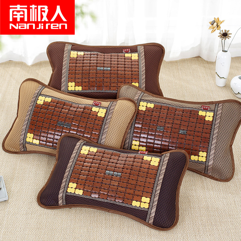 South Pole sandal mat tea pillow core bamboo mat ice silk pillow mahjong sandmat bamboo pillow Summer single cool and pillow home