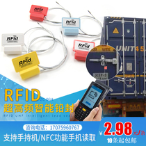 RFID electronic lead seal Disposable steel wire seal Oil tanker NFC logistics ultra-high frequency electronic tag anti-theft buckle