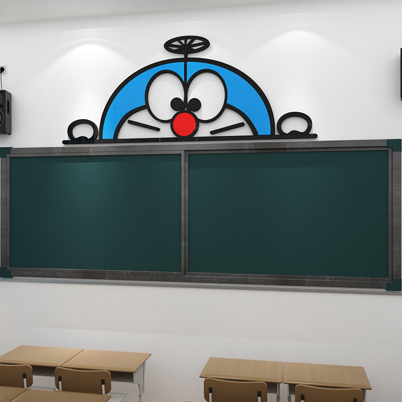 Classroom Placement Decoration Ring Creative Materials Theological class culture Construction of wall stickers Black board Newspaper door Elementary School