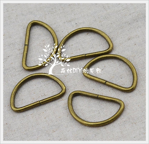 (forest) inner diameter width 3 2cm Qinggu copper D buckle D word ring semicircle ring 100 packs 510 gr