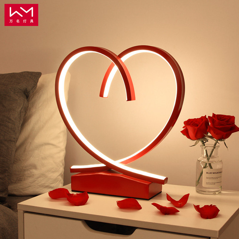 Ten thousand lamps wedding lamp bedroom wedding room bedside to send couple girlfriend gifts bride festive red long light