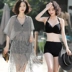 Áo tắm size lớn nữ chất béo mm2019 mới che bụng thon gọn ba mảnh lỏng lẻo váy xẻ ngực lớn bikini bikini - Bộ đồ bơi hai mảnh Bộ đồ bơi hai mảnh