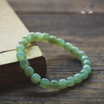 Natural clear water stock and field jade Handstring 6x7mm Advanced senses Old-type pearl Qinghai Lake Watergreen