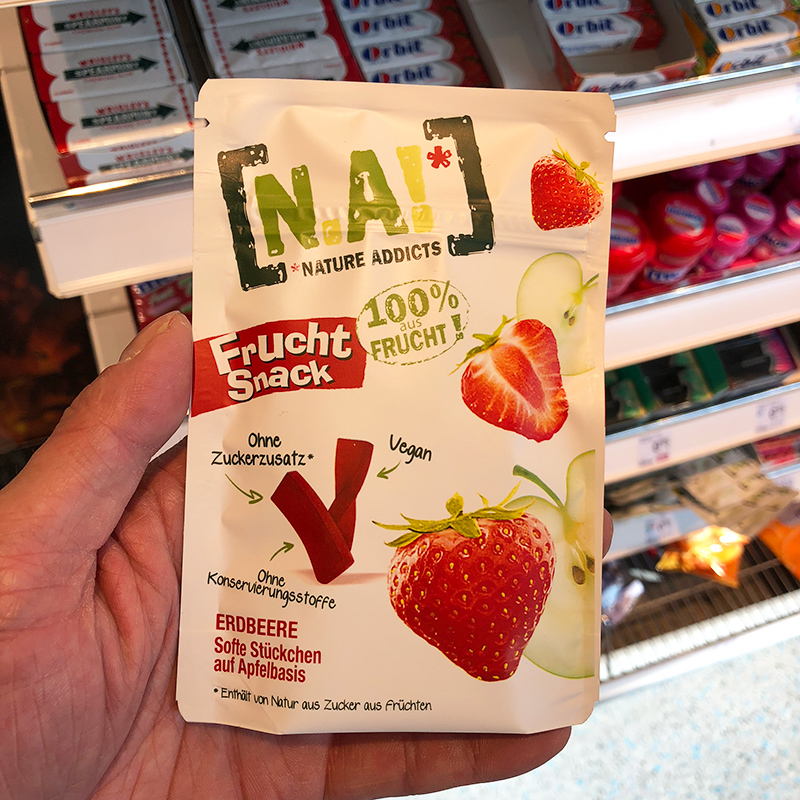 Nana Dad Germany Direct Mail N A Baby Children's Fruit Flesh Strawberry Apple Taste Refreshing of Nutritious Snacks 35g