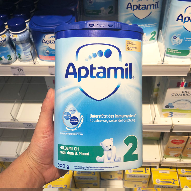 3 cans package German direct mail love him blue version of the second stage hmo breast milk oligosaccharide formula infant milk powder 800g