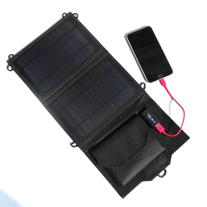Portable folding 8W solar panel charger charging bag mobile phone power bank charging treasure