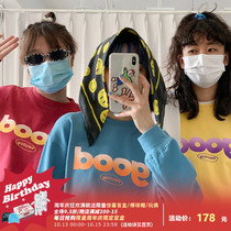 Beautiful store MeihaoStore gradient good print cotton long sleeve T-shirt mens and womens round neck loose couple models