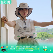 Nice store MeihaoStore puppy hand-painted printed sleeveless day series pure cotton white striped pure cotton vest