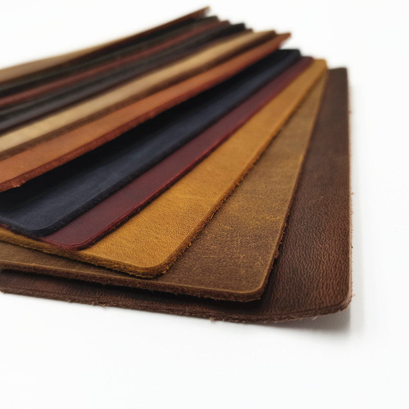 Crazy horse leather handmade diy real leather fabric hard top layer cowhide retro oily leather scrap leather scraps
