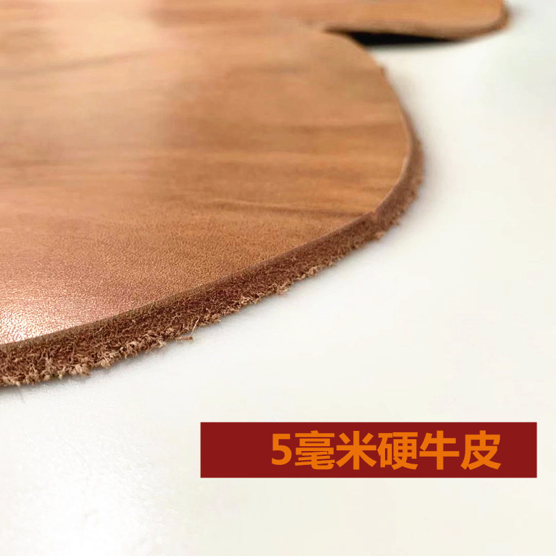 5mm thickened head layer hard cowhide yellow cowhide diy vegetable tanned leather scabbard leather fabric belt material industrial hard leather