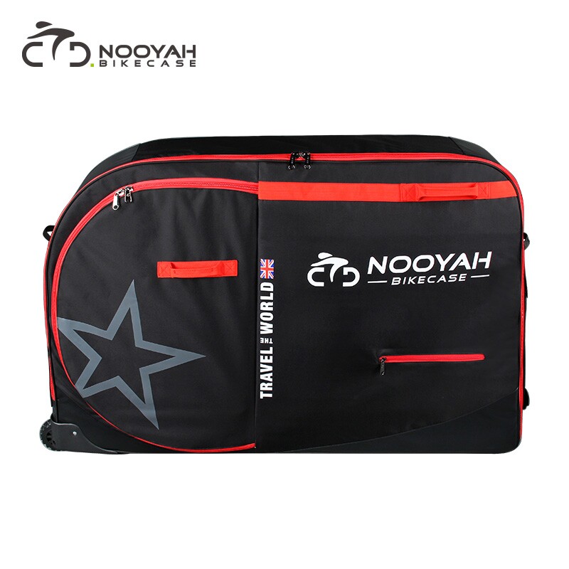 NOOYAH bicycle loading bag Road car iron three-car storage box with roller loading bag Mountain bike shipping bag