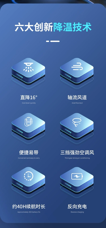 Quạt gắn thắt lưng công trường xây dựng Quạt nhỏ gắn thắt lưng USB Quạt thắt lưng mini cầm tay đa chức năng làm mát kẹp cổ vật làm mát nhiệt độ cao làm việc ngoài trời làm lạnh quần áo điều hòa không khí quạt áo điều hoà