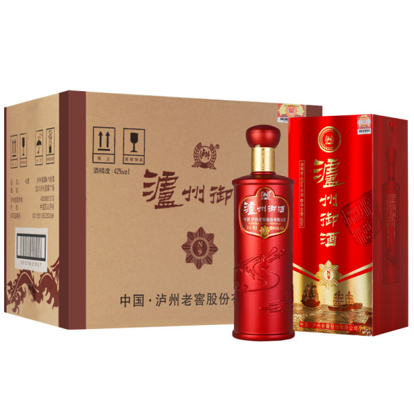 泸州老窖出品 泸州御酒 N9 42度白酒 500ml*6瓶整箱装 天猫优惠券折后￥178包邮（￥288-110）附3个手提礼袋 京东￥299