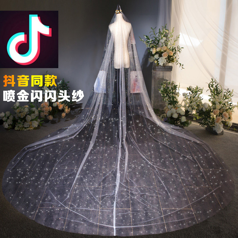 New shake-in-style Champagne Spray Gold Sequel Shiny Bridal Bridal Bridal Bridal Bride Wedding Headwear Custom