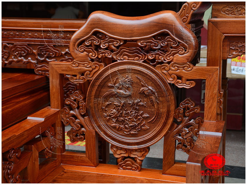 Gỗ hồng mộc Miến Điện Ganoderma lucidum lên ngôi bằng gỗ hồng lớn cho bàn ngồi xổm trường hợp đầu - Bàn / Bàn bàn ghế gỗ đẹp