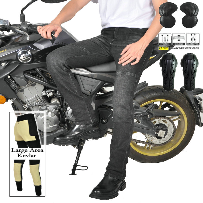 Winx Wheels Motorcycle Jeans Men's Casual Straight Motorcycle Cycling Pants Tear-Resistant Wear-Resistant Anti-Fall Pants
