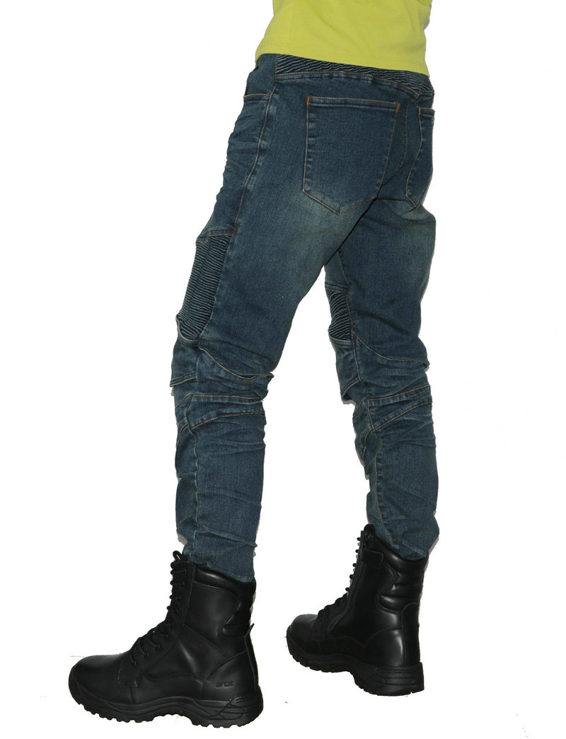 Xe máy mới thường xuyên cưỡi thẳng quần jean đầu máy thẳng thon Slim quần chống trơn co giãn - Xe máy Rider thiết bị gang tay xe may