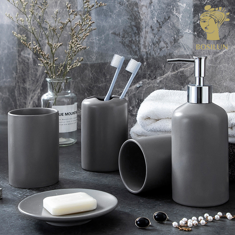 Nordic bathroom toiletries suite simple household mouthwash cup couples toothbrush cup toothbrush frame