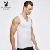 Playboy Men V-cổ rộng Vai Vest Cotton Đồ lót Thể dục Mùa xuân Mùa hè Thể thao Không tay Vest Nam áo lót nam thấm mồ hôi Áo vest