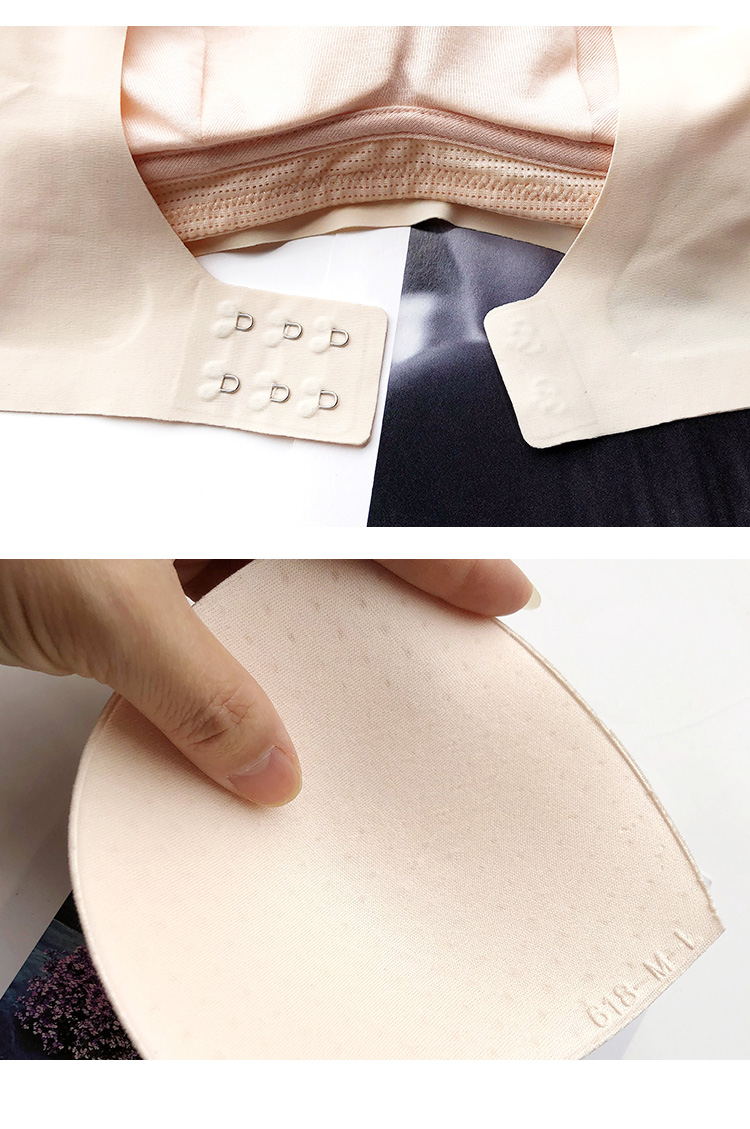 Áo ngực bao gồm tất đẹp trở lại tập hợp ngực lớn ngực nhỏ đồ lót phụ nữ không có vòng thép mỏng phần ngực hai hàng khóa áo ngực ren - Áo ngực thể thao quần lót cotton