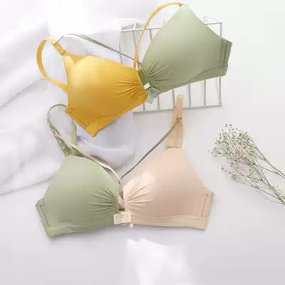 Sexy underwear women without steel ring bra gathered together to collect the collars on the back of the student high school girl thin small bra set
