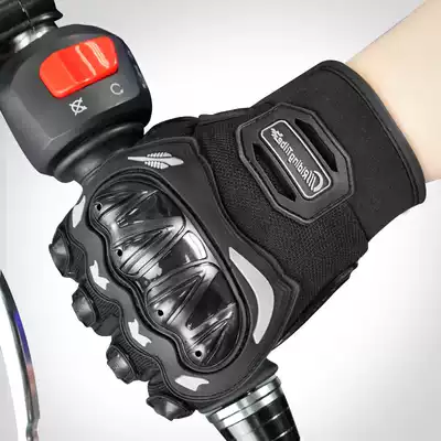 Riding tribal motorcycle gloves Men's and women's four seasons fall-proof motorcycle full-finger gloves Touch screen off-road racing gloves