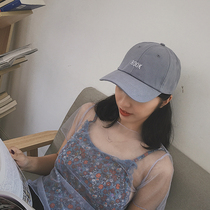 Cai Cai embroidery book blue grey baseball cap woman spring and summer sun shade and face duck tongue cap tide card Korean version small crowdcap
