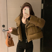 sandro asw design sense short down jacket 2021 Winter Han Edition relaxed leisure thickened bread coat