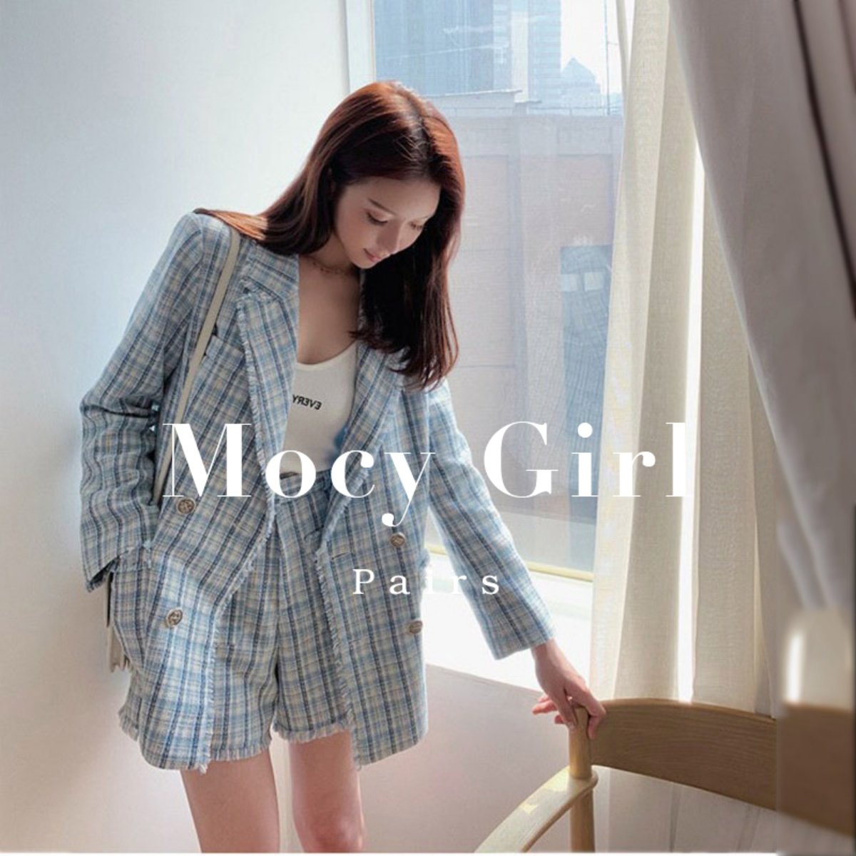 sandro asw small fragrance tweed suit women's 2022 autumn and winter new plaid small suit jacket pants