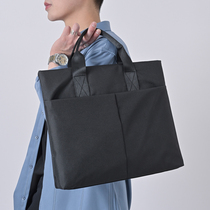Nylon Mobile Computer Bag Young Men And Women Office Meeting Bag Large Capacity Multilayer File Information Business Briefcase