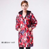 Adult overcoat Winter thickened velvet waterproof and oil-proof kitchen hooded jacket Camouflage long-sleeved mens and womens work clothes