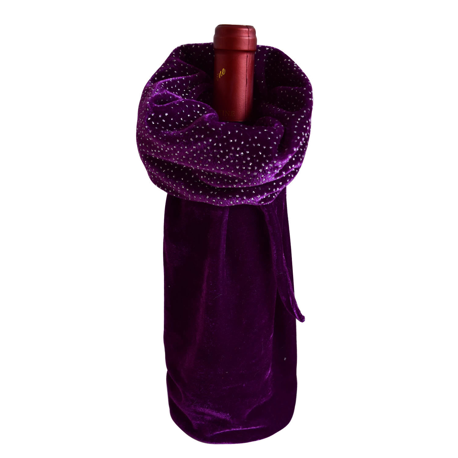 Wine Bottle Cover Red Wine Packaging Chinese Style Home Gift Bag Purple velvet Hot Silver Dot Class Delivery Gift