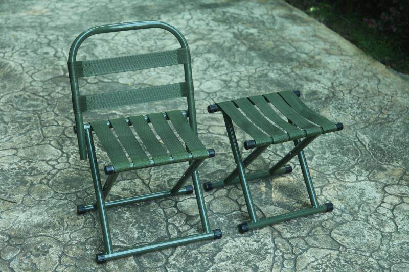 Army green Backrest Mazza round tube Mazza Fishing Outdoor Camping Mazza Durable Military fan Mazza stool